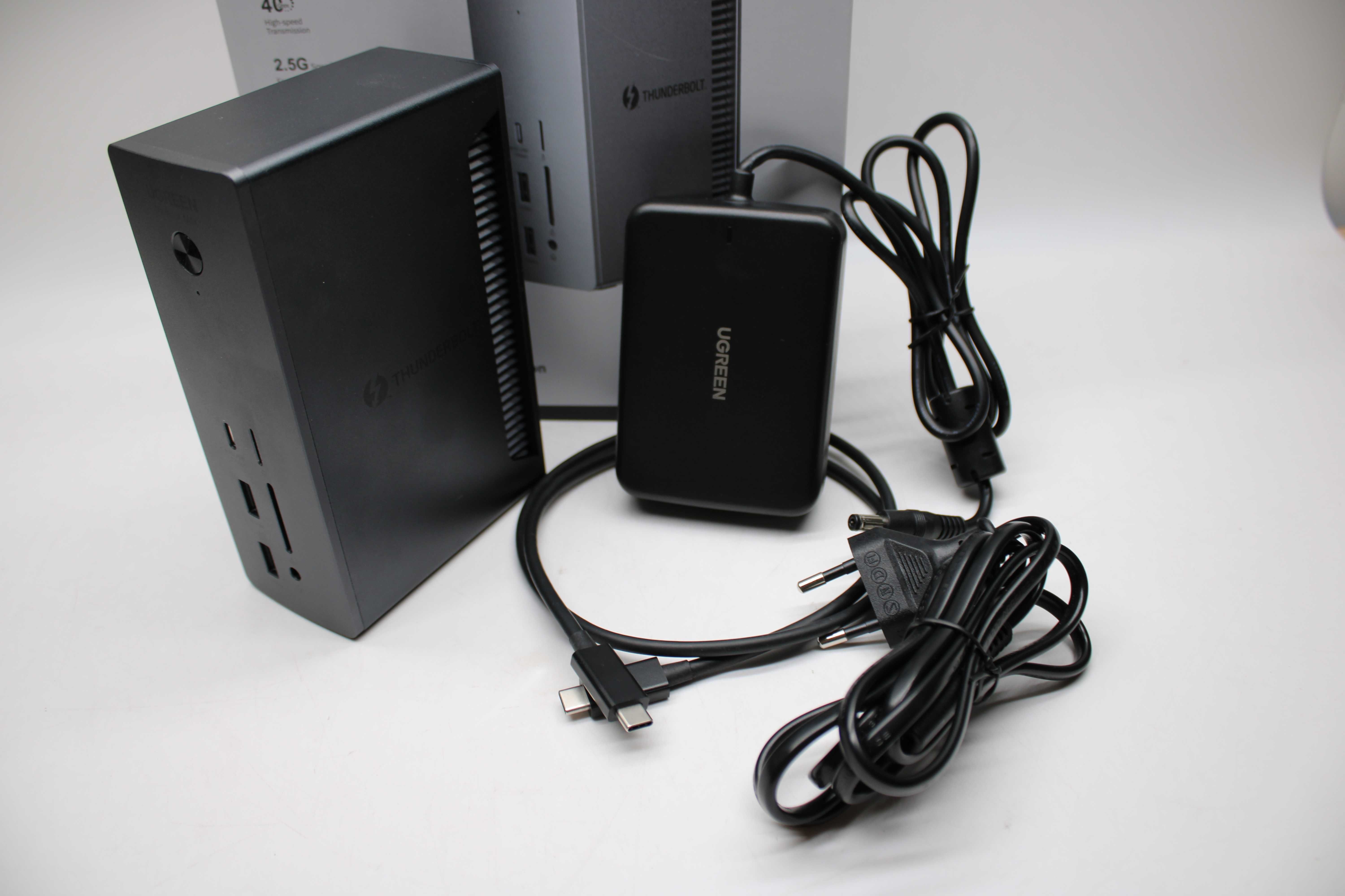 UGREEN Stacja Dokująca Hub 4x USB USB-C RJ45 SD/TF Aux Thunder PD 90W