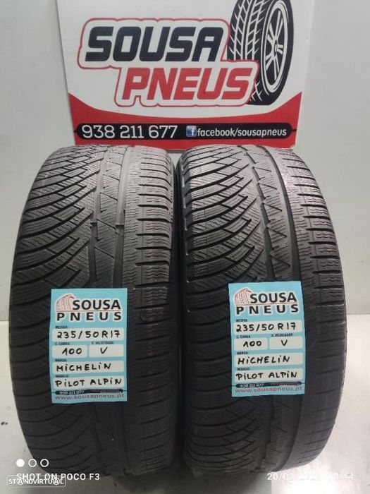 2 pneus semi novos 235-50r17 continental - oferta dos portes 100 EUROS