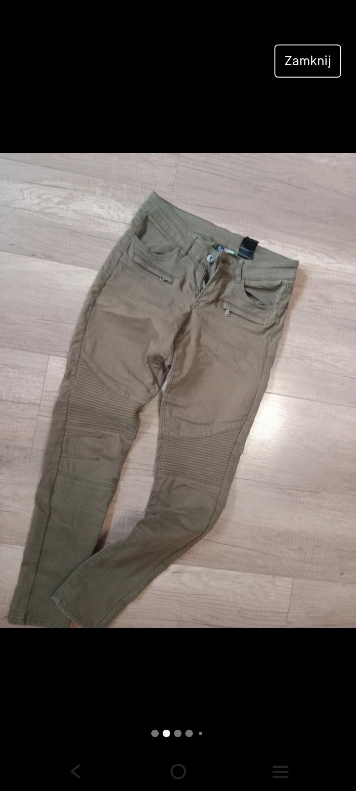 Spodnie jeansowe jeansy khaki