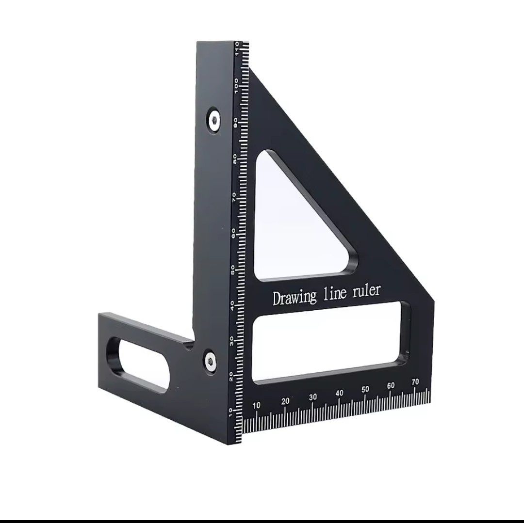 Kątomierz Kątownik kwadratowy aluminiowy 3D gr 45/90 3 kolory
