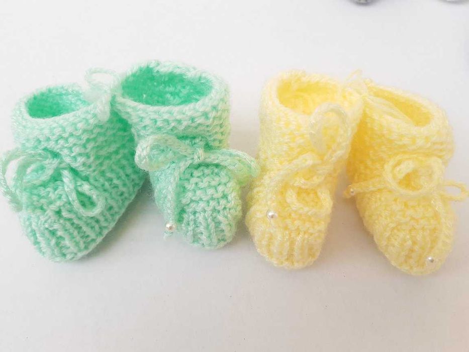 Botinhas de tricô/malha para bebé