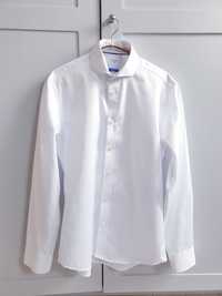 Biała bawełniana koszula Bertoni M kołnierzyk 40