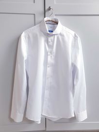 Biała bawełniana koszula Bertoni M kołnierzyk 40