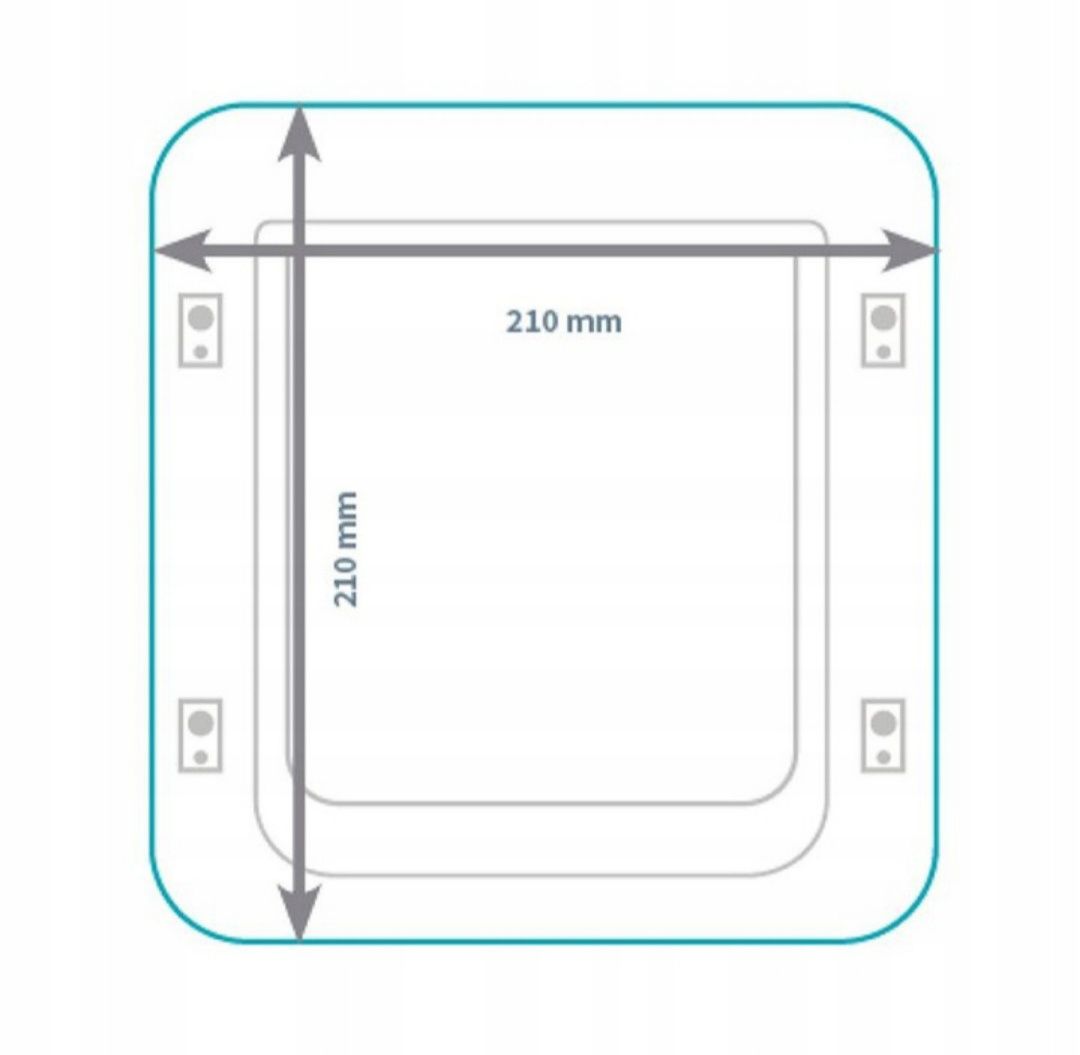 Drzwiczki wahadłowe dla kota psa SureFlap 21 x 21 cm białe odczyt chip