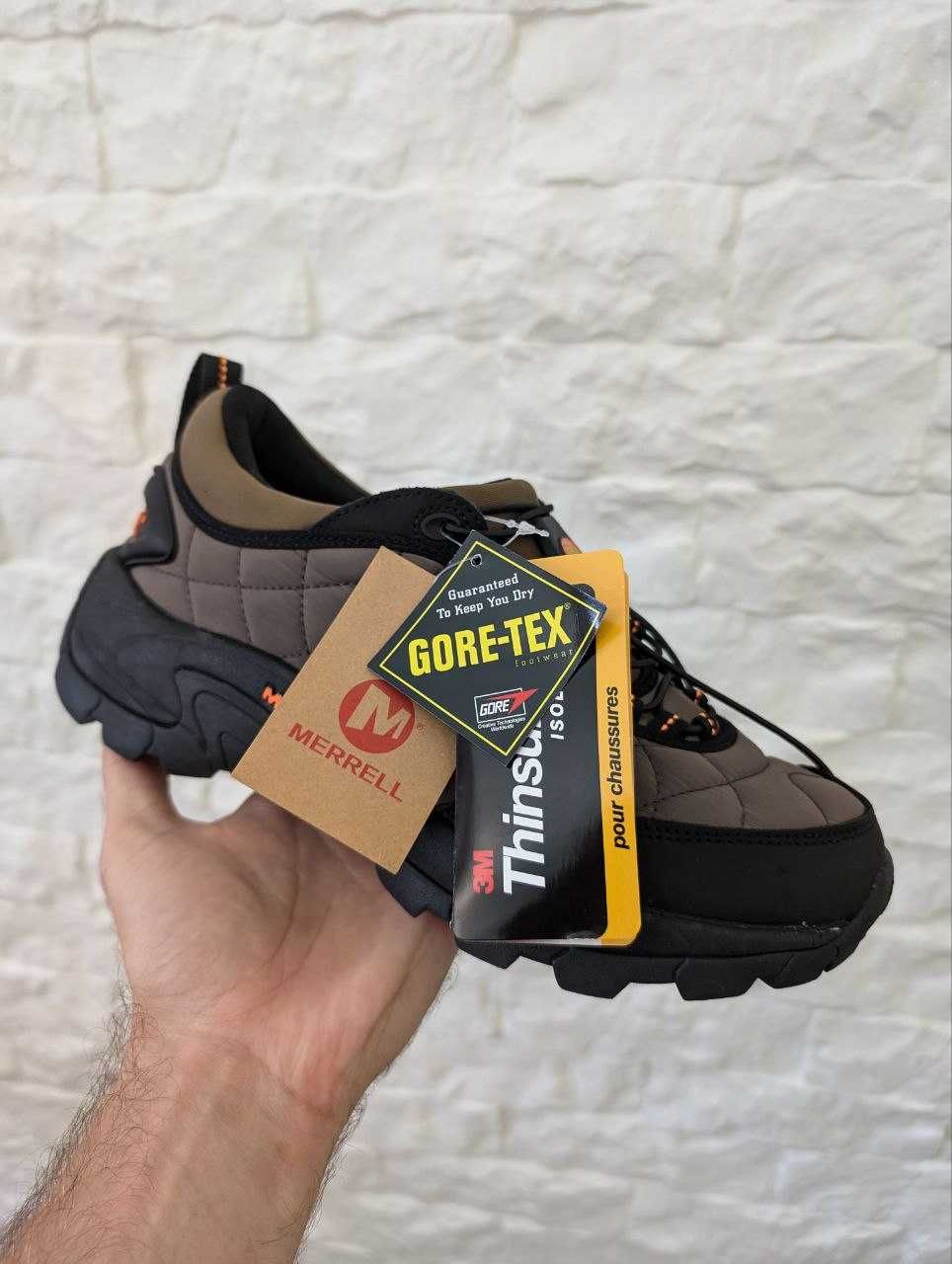 Зимові Чоловічі Кросівки Merrell Moc Brown Haki (Флис) 43-46