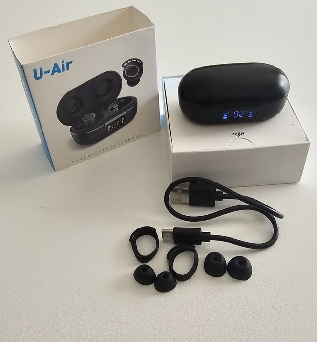 Auriculares Bluetooth Novos na Embalagem! Com Estojo & Cabo Type-C