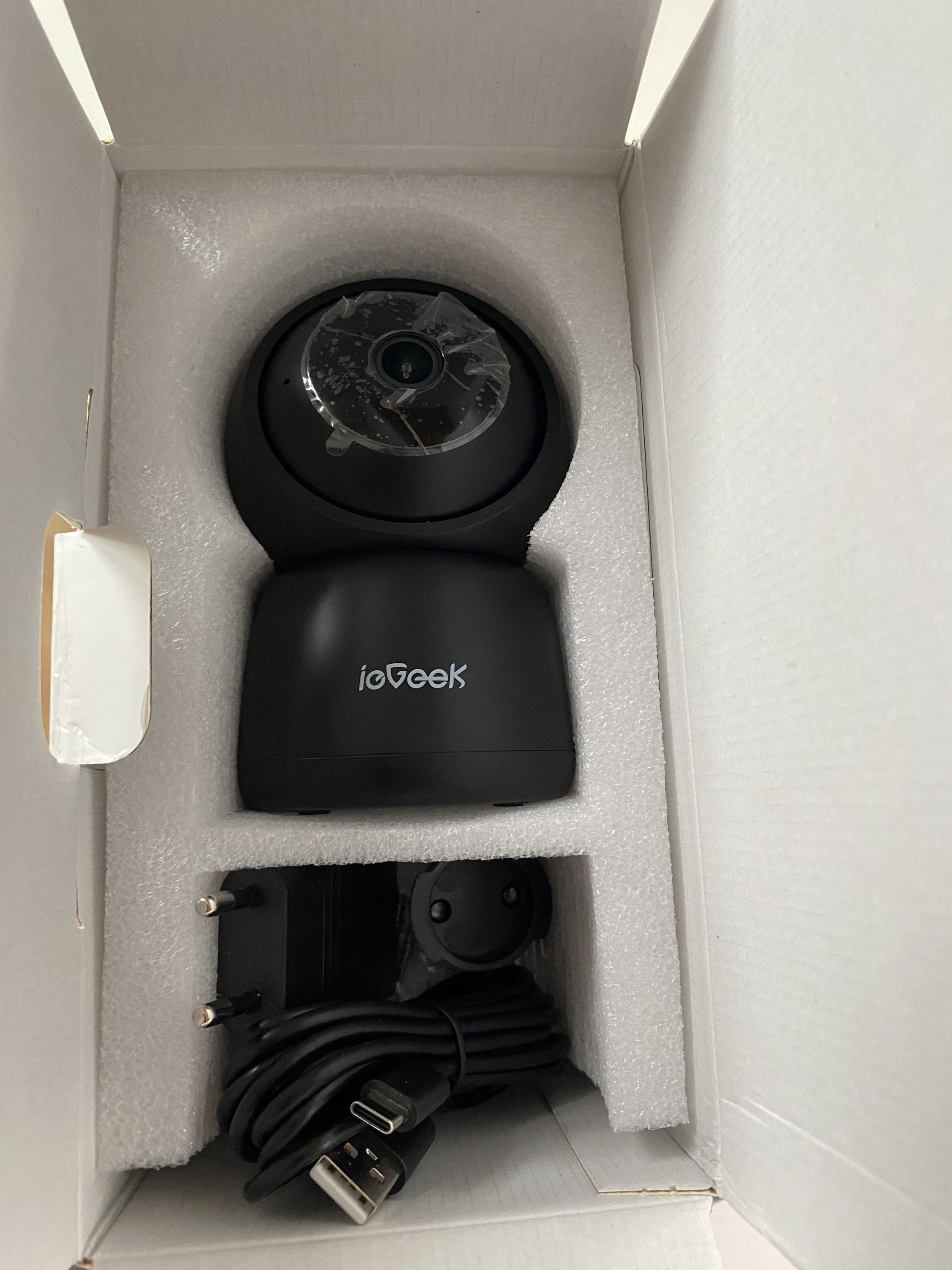 Kamera wewnętrzna igGeek Niania 360°/55° 2.4GHz/5GHz WiFi Czarna QHD P