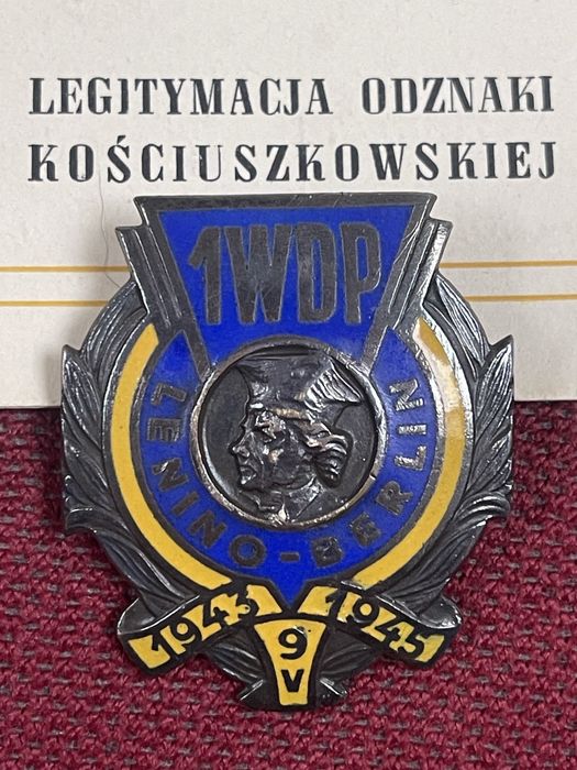Odznaka 1 Wsrszawska Dywizja Piechoty Lenino 1971