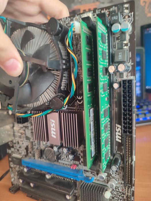 Комплект материнская плата + цп+ озу +кулер