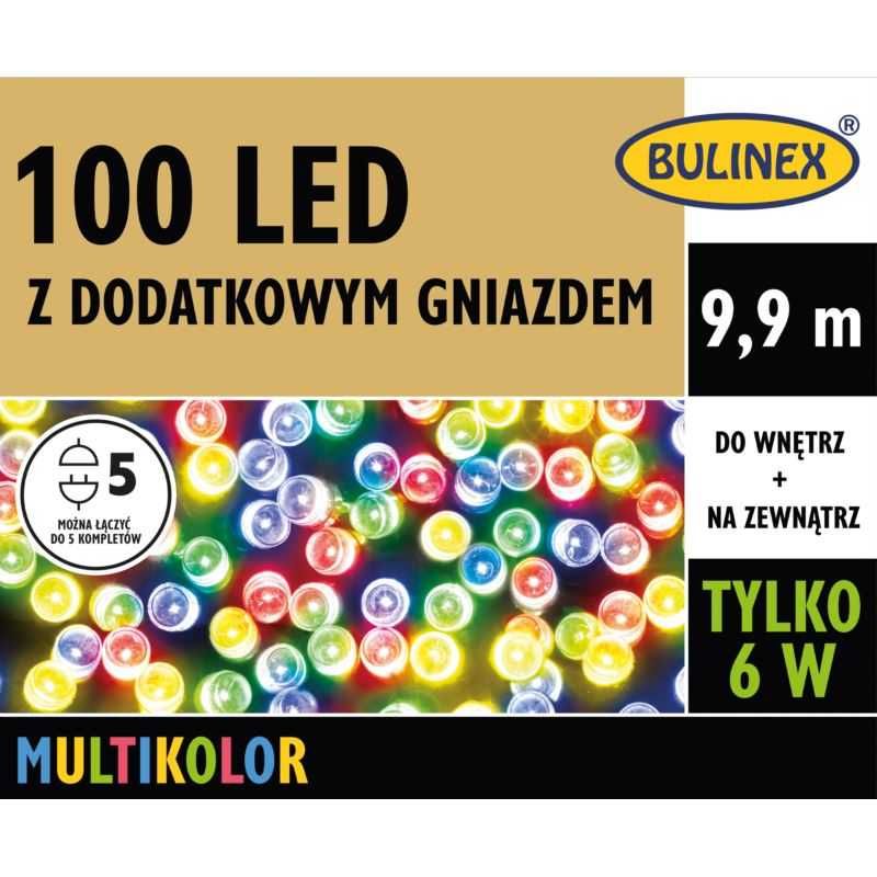 LAMPKI zewnętrzne LED 100L Z DOD.GN Z Zasilaczem multikolor 10m