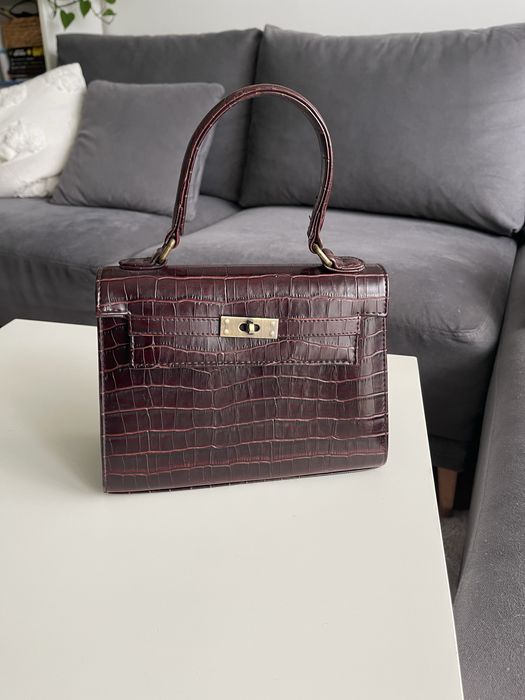 Бордова сумочка крокодил