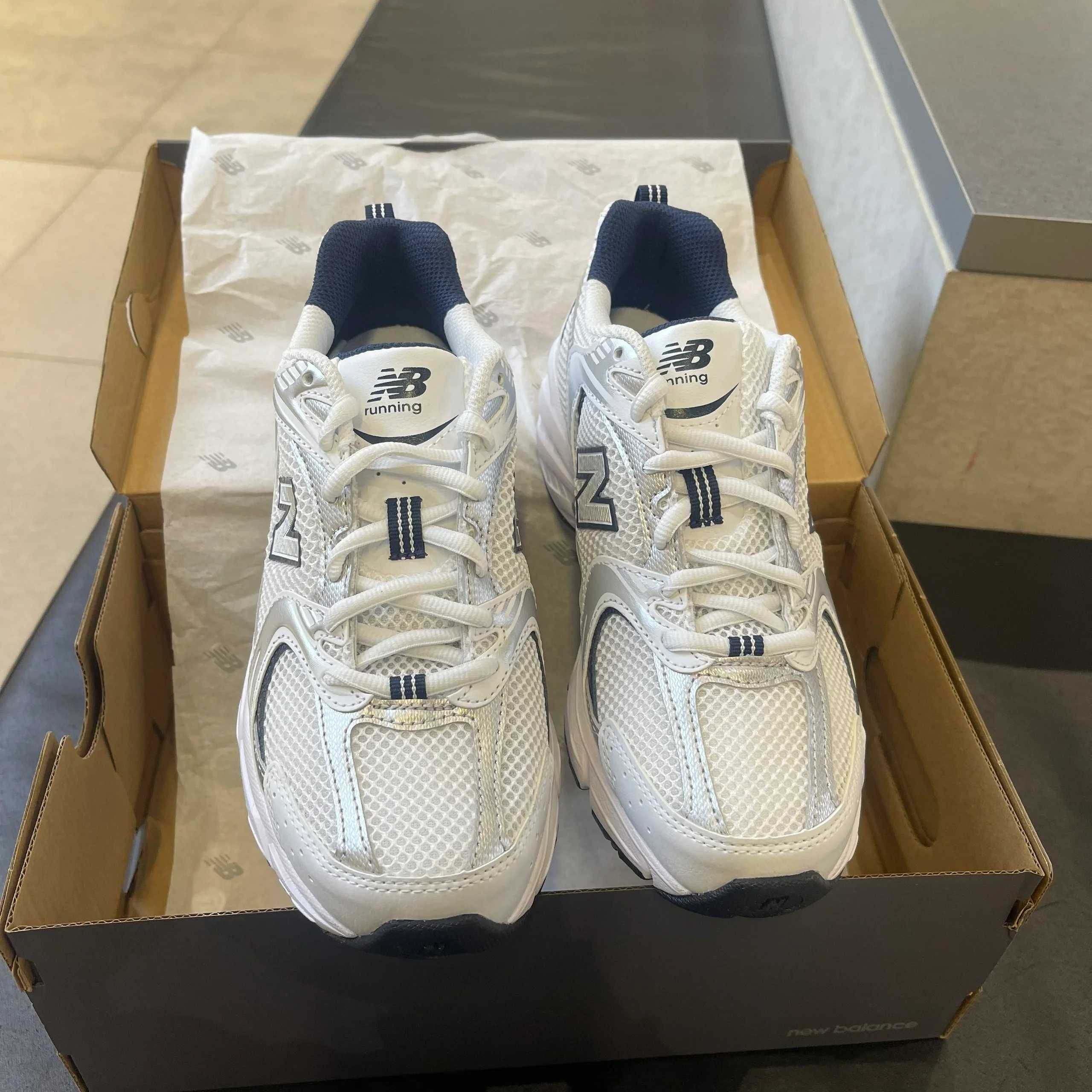 New Balance 530 White Silver Navy EU 38