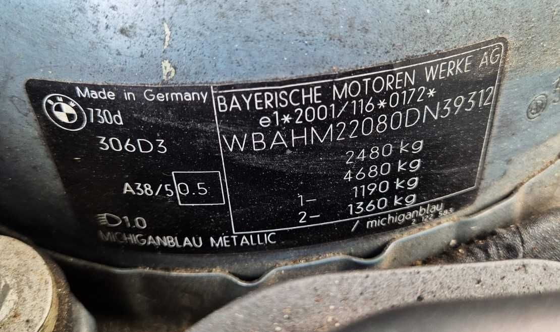 BMW 7 E65 Lift błotnik Prawy przód Michiganblau
