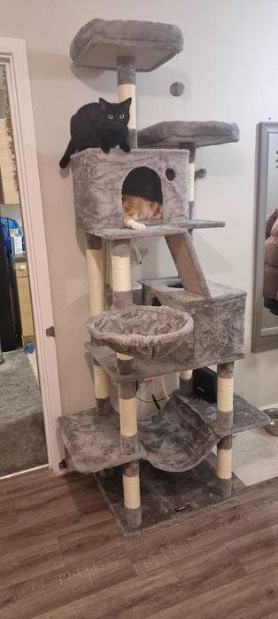 Drapak dla kota GIGANT nowy Wysoki 7 poziomów legowisko słupek domek