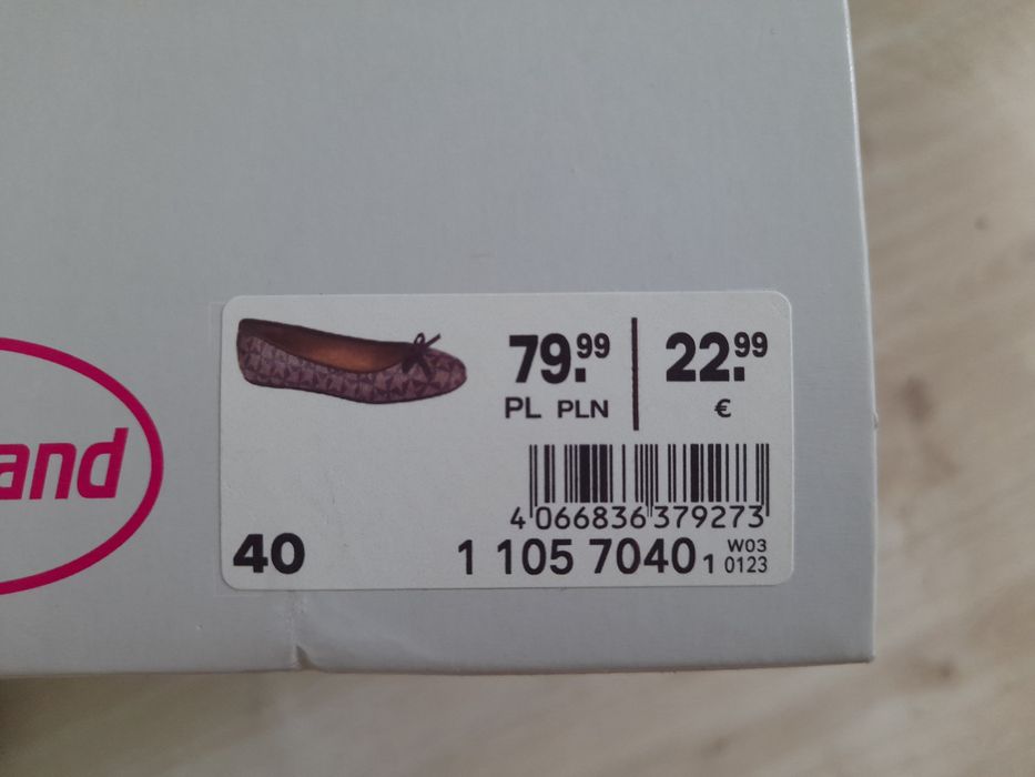 Baleriny damskie 40 Deichmann Graceland j.nowe