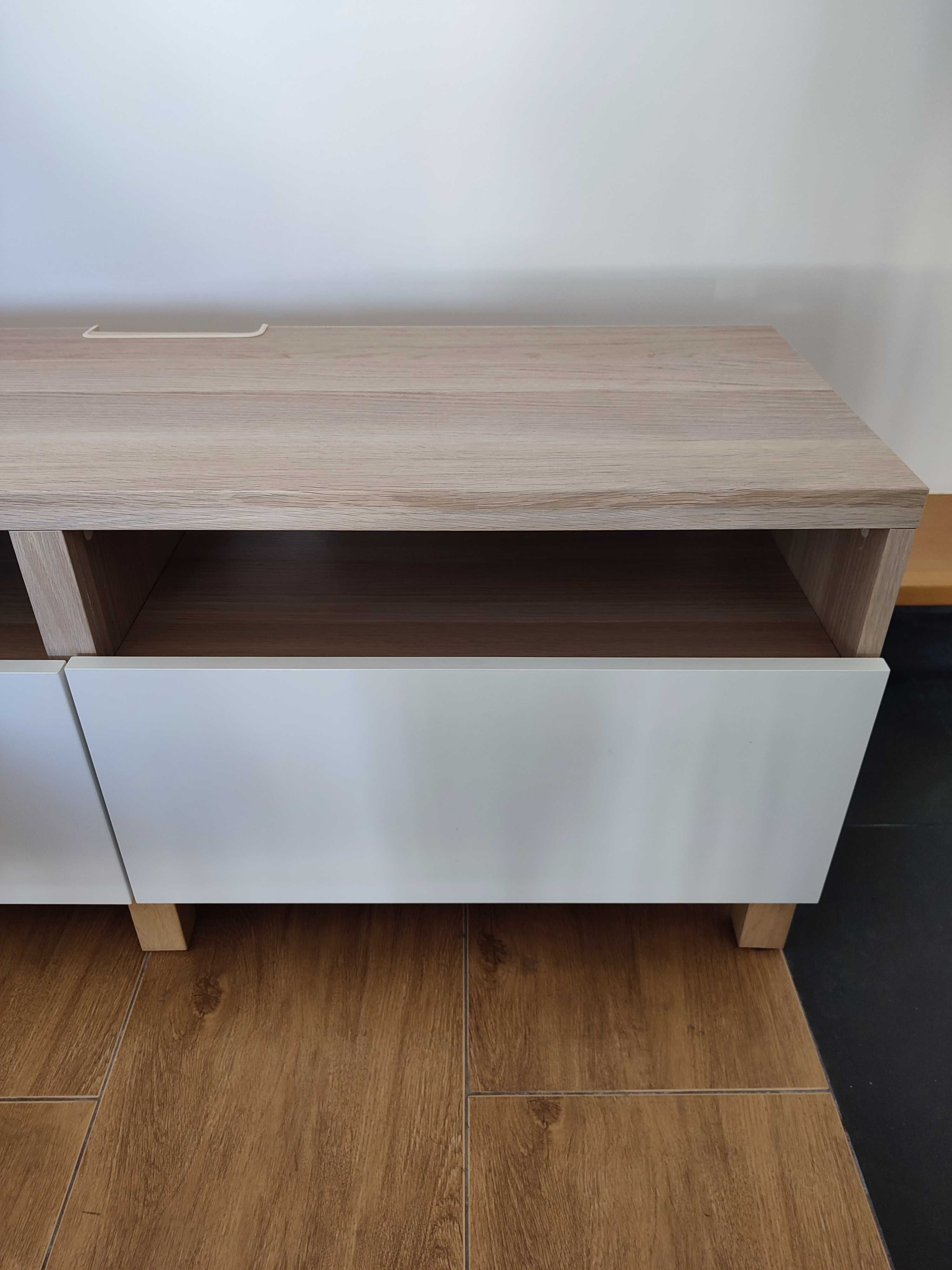 Móvel TV IKEA BESTÅ 3 secções com gavetas - Bom estado