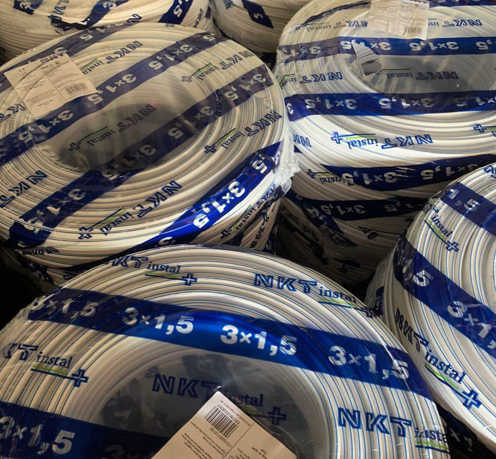 Przewód NKT Instal + YDYp 3x1,5 / 3x2,5 Kabel Płaski 4x1,5 YDY