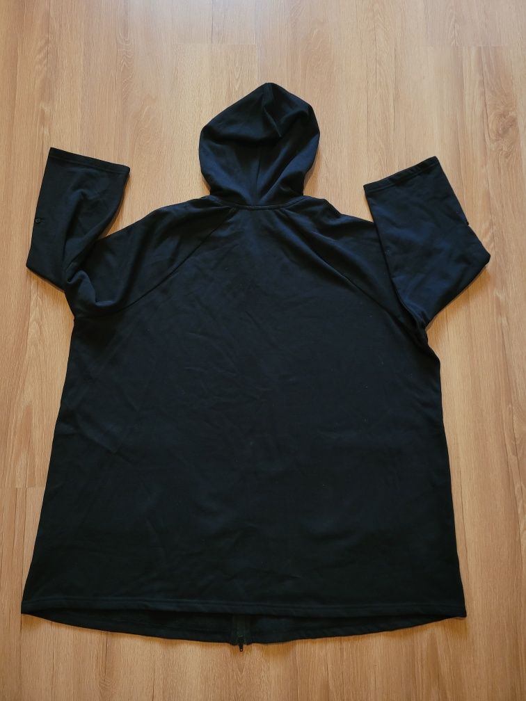 Czarna damska bluza z kapturem regulowany rękaw 3/4 Bonprix rozm. 3XL