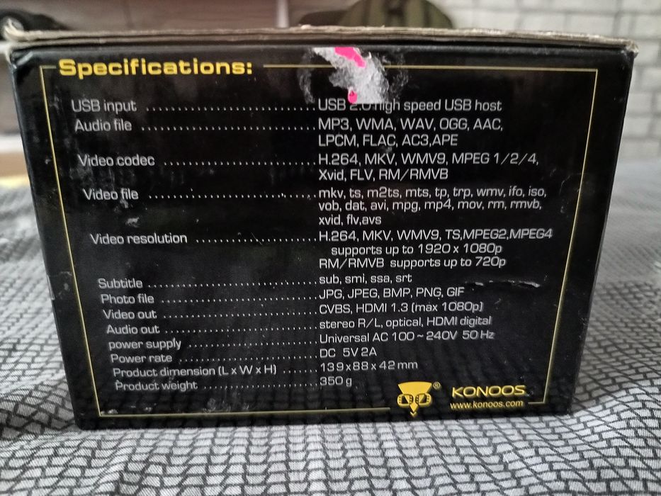 Konoos ms 600 hd медіа плеєр media