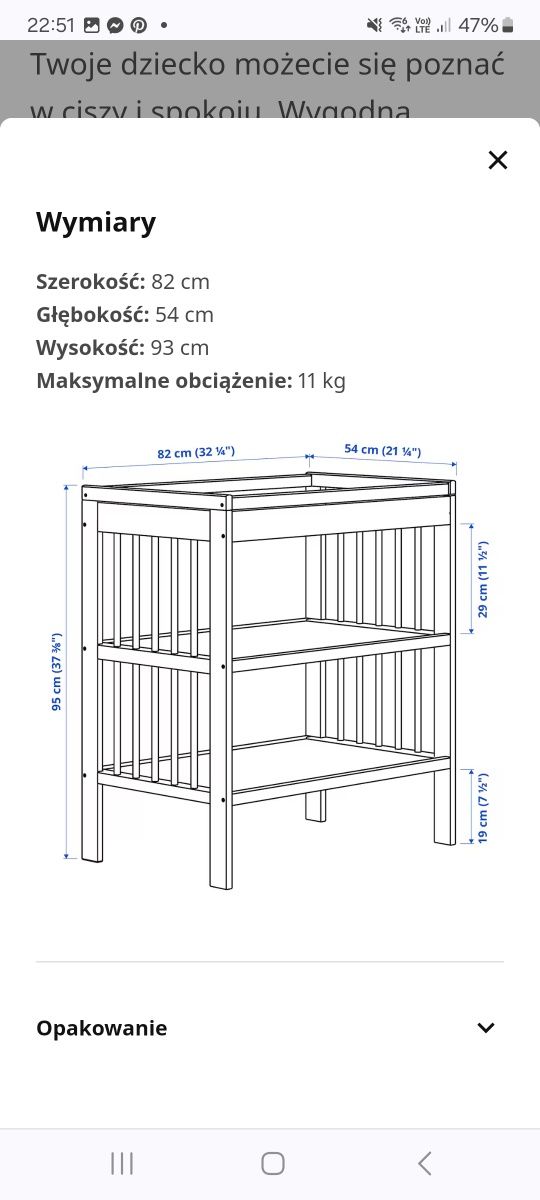 Przewijak ikea GULLIVER