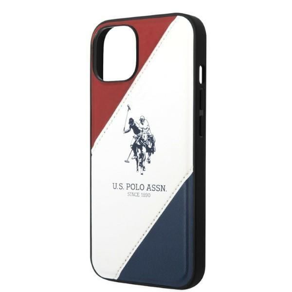 Etui U.S. Polo Assn. do iPhone 14 Plus 6,7" Biały Tricolor Embossed