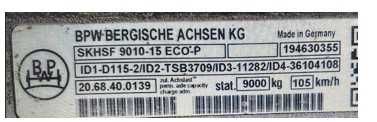 Oś BPW SKHBF 9010 ECO -P / bpw srbf 9010 eco-9 (po 2018)/skrb9022k01