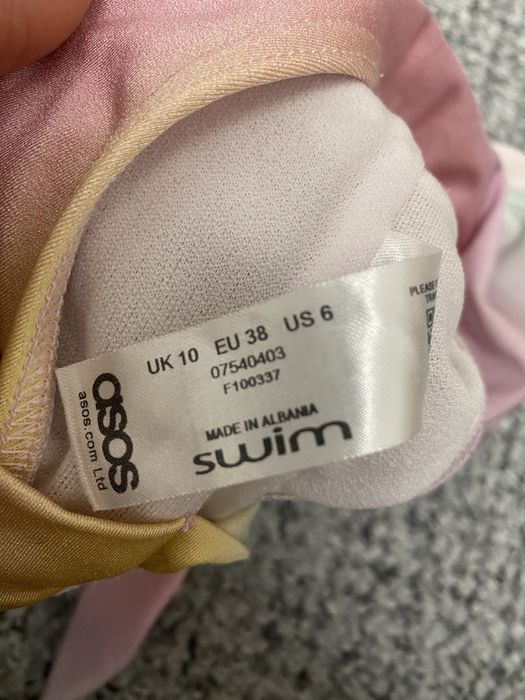 Asos  wysoko wycięty strój kąpielowy bikini wysoki stan efekt ombre