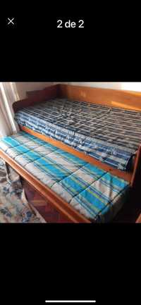 Cama individual com cama dupla