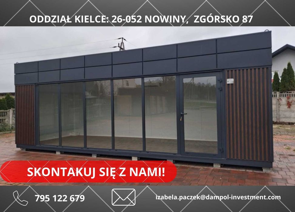Pawilon Kontener Handlowy Biurowy dostępny od ręki