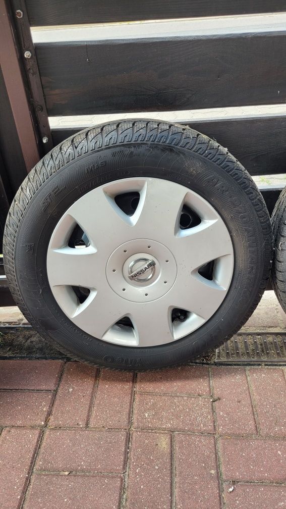 Koła zimowe + kołpaki nissan almera, primer, tino