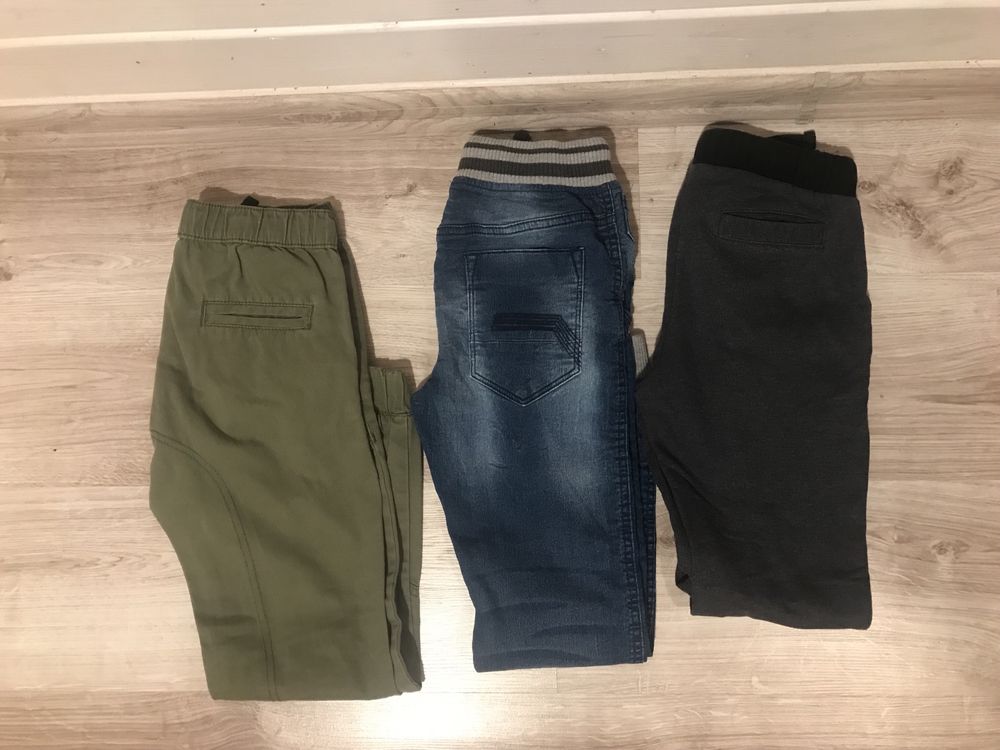 3 pary spodni, dżinsy, dresy 134, 5.10.15