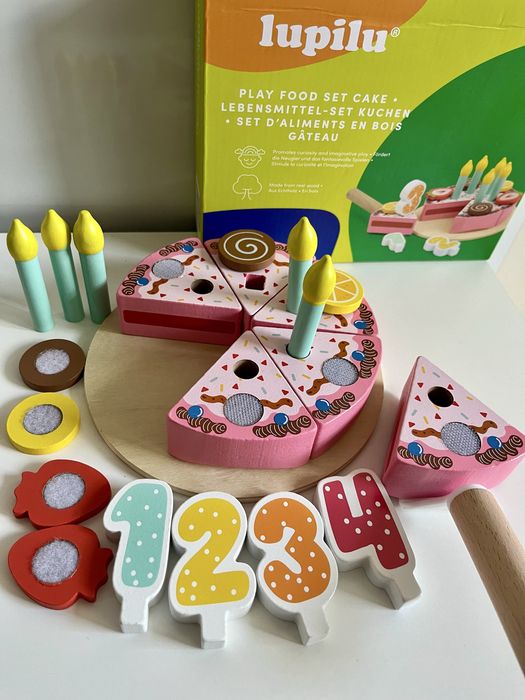 НОВИНКА! Деревʼяний набір піца,торт,морозиво lupilu