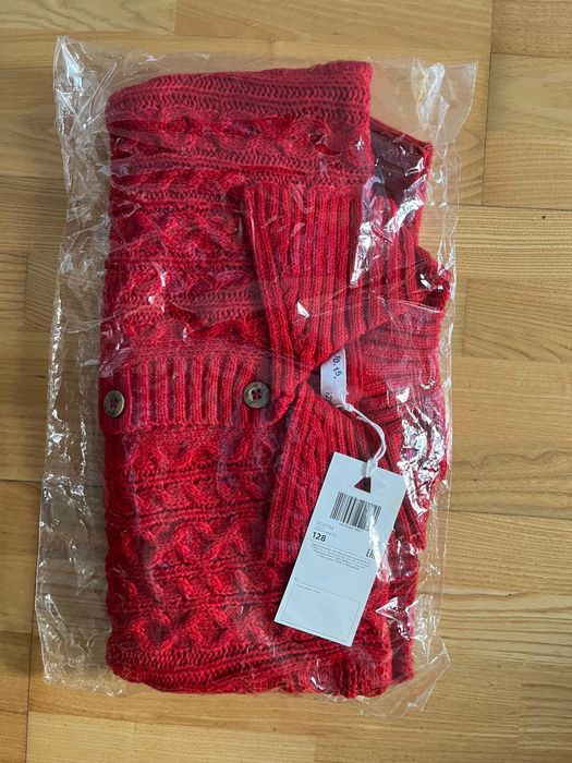 Sweterek dziewczęcy czerwony 128 cm/8 lat