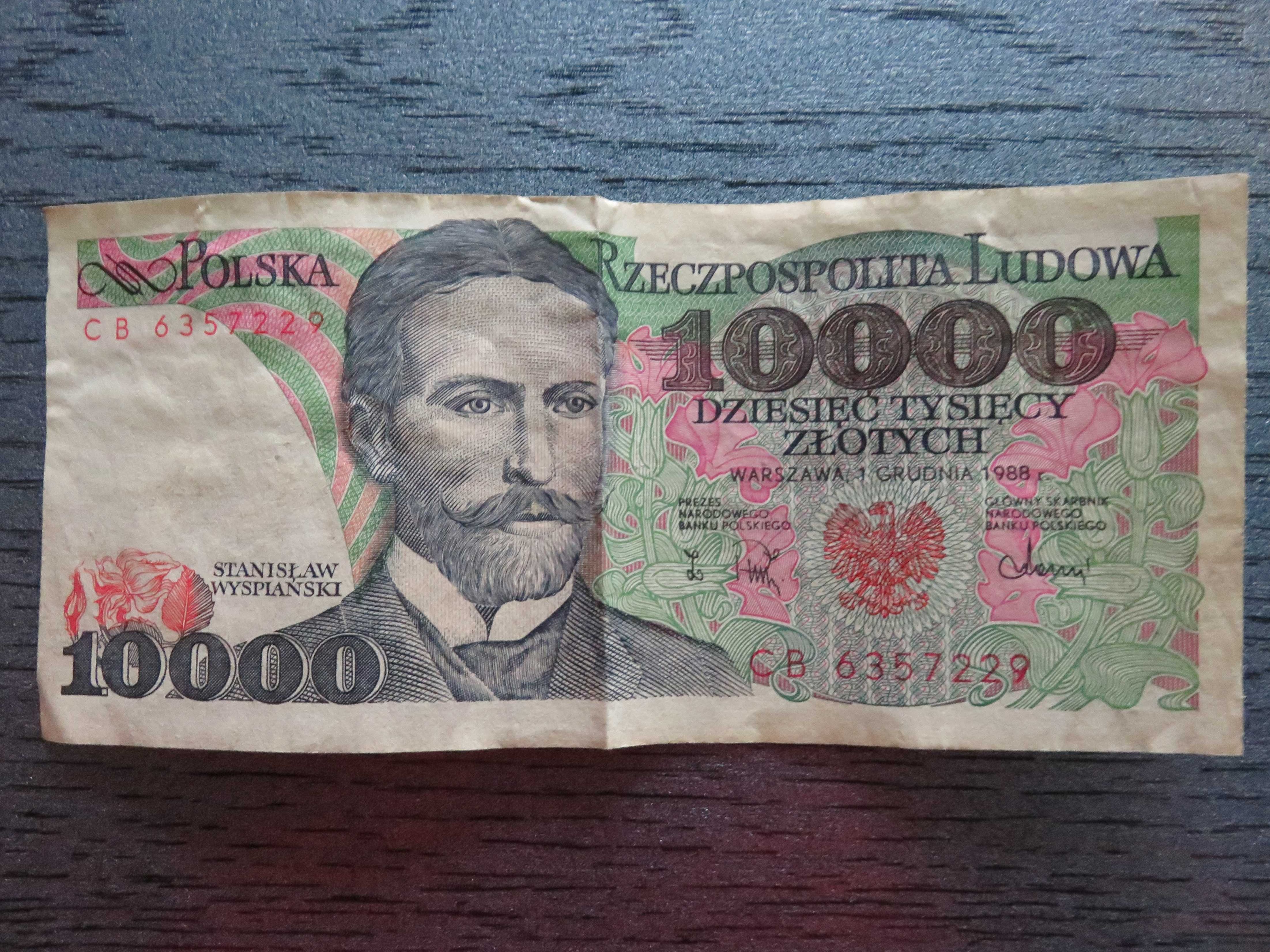 Kolekcjonerskie banknoty PRL 10000 zł w idealnym stanie (jak nowe)!!