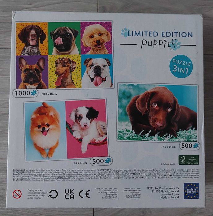 Trefl Puzzle Puppies 3w1
