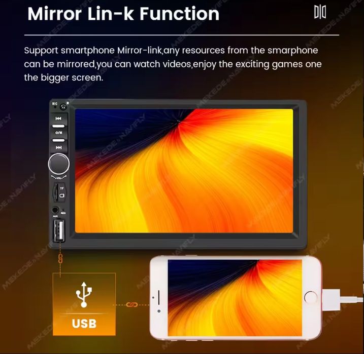 Магнітоли 1DIN та 2DIN 7018B – MP5, Bluetooth, камера заднього ходу!