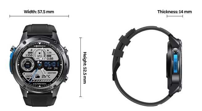 Zeblaze stratos 2 ultra  black