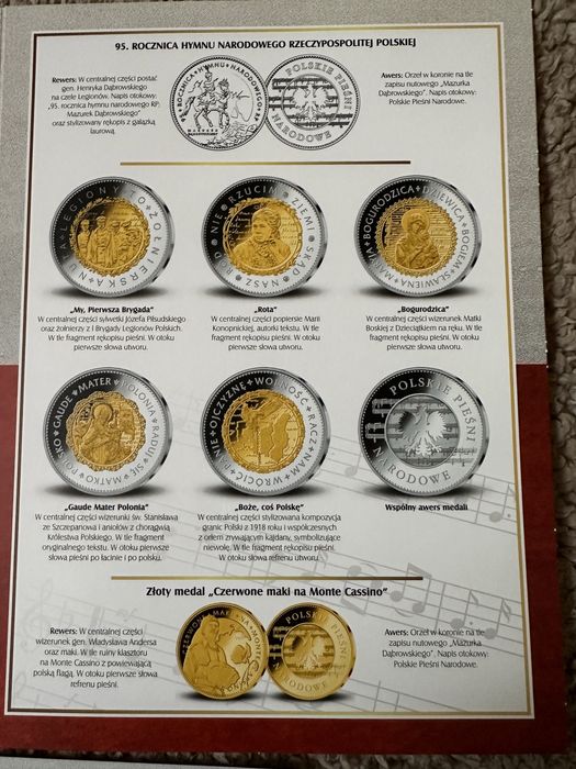 Polskie pieśni narodowe monety