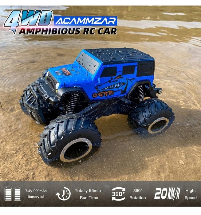 Zdalnie Sterowany Samochód ACAMMZAR Amfibia 360° Off-Road 4WD