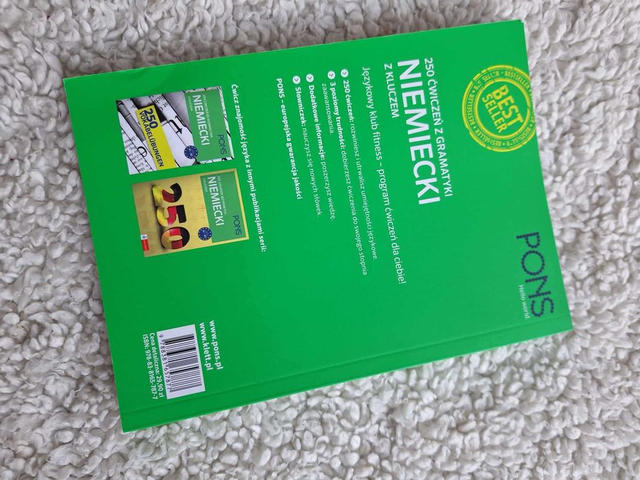 250 ćwiczeń z gramatyki niemieckiej z kluczem na A1-B2 PONS- nowy