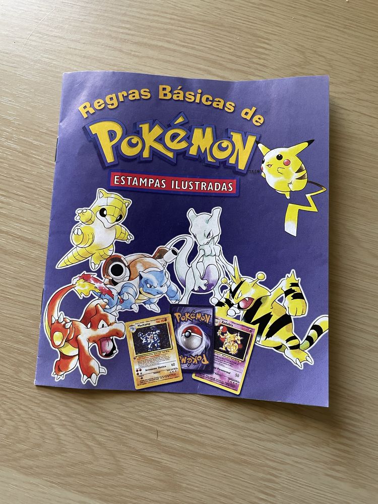 Folheto instruções cartas pokémon