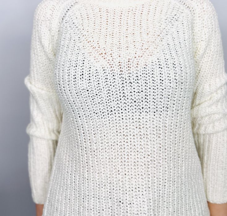 Kremowy sweter o luźnym splocie S 36 Only