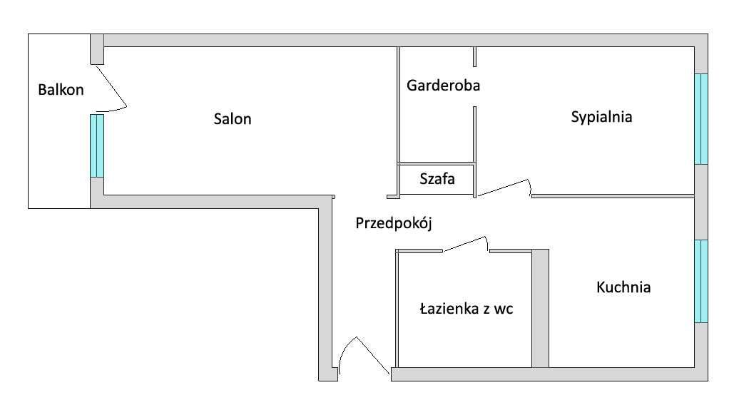 * os. Mickiewicza * 2 pokoje * obok Alfy i CENTRUM * Parter z balkonem