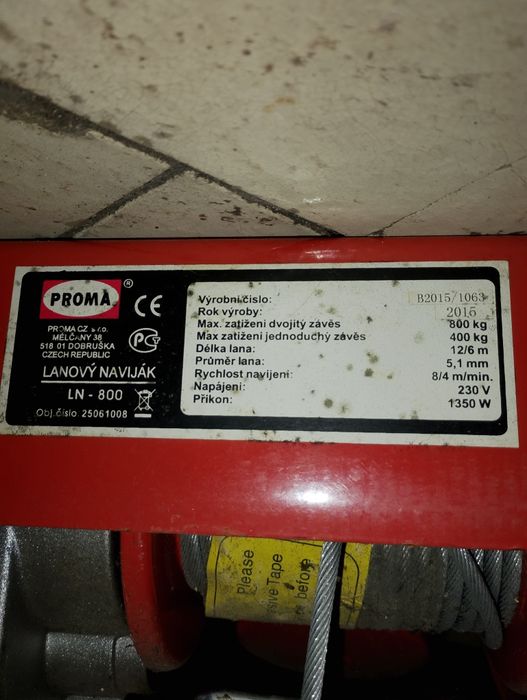 PROMA LN-800 Wciągarka linowa 800kg