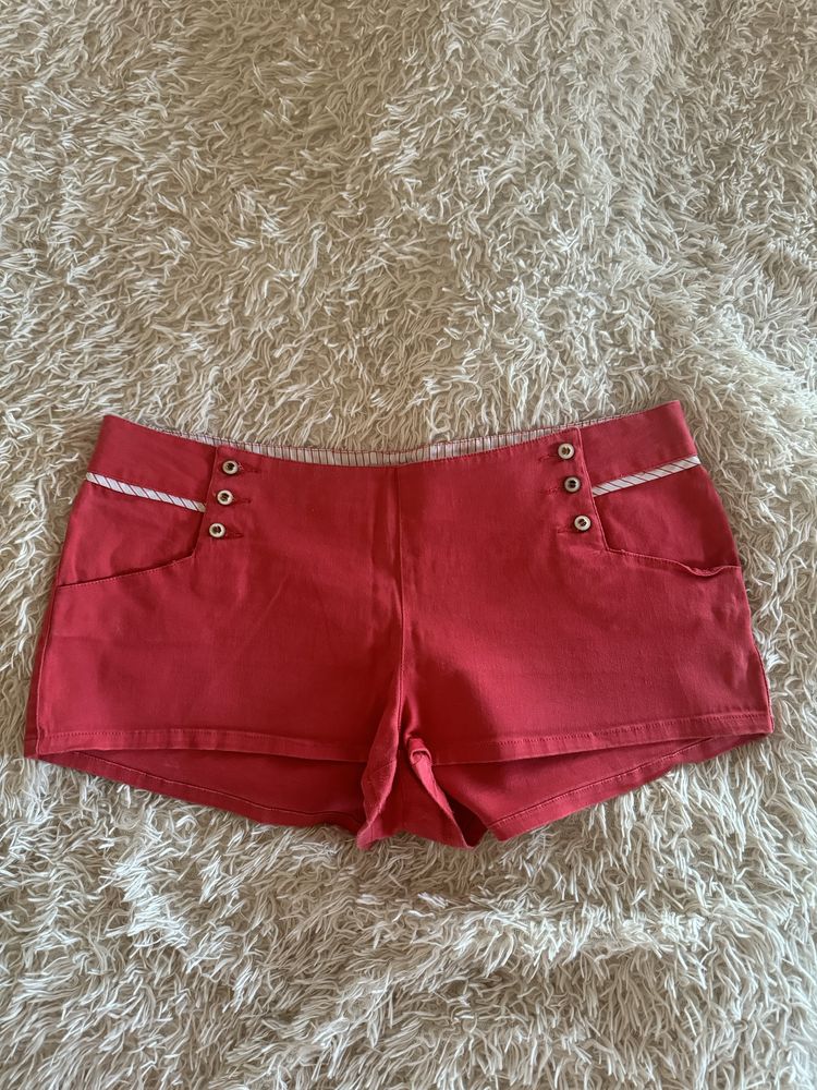 Krótkie spodenki czerwone szorty Be Beau roz. 46 3XL