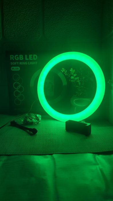 Кільцева лампа MJ 26 , 26 см RGB / Кольцевая лампа 26см разноцветная