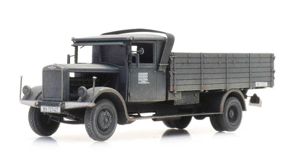 model diecast Artitec H0 1:87 ciężarówka Hansa Lloyd Merkur IIWŚ