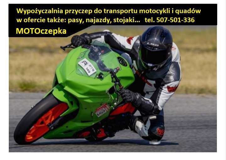 Wynajem wypożyczalnia przyczepa motocyklowa samochodowa quad najazdy