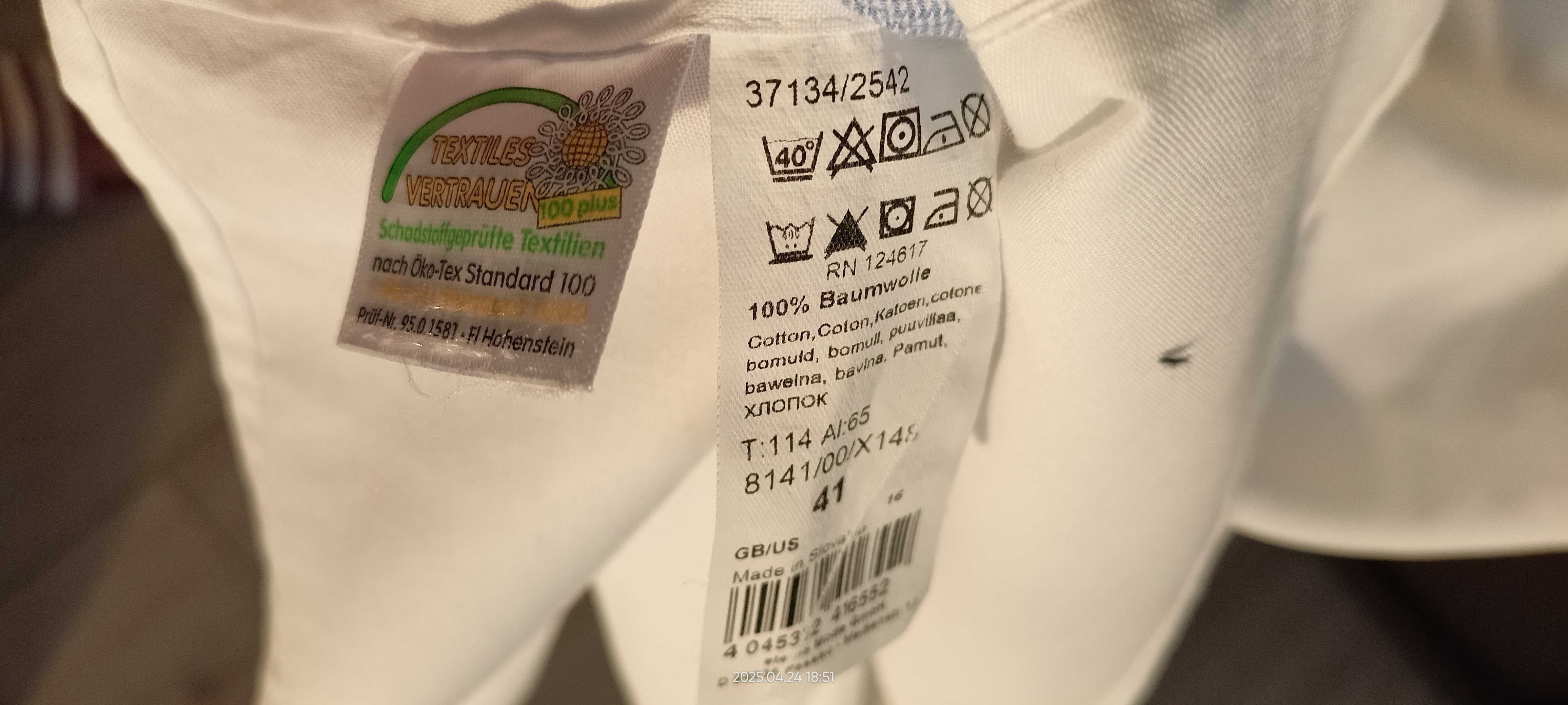 Koszula ETERNA Modern FIT M-L  41 16 szwajc j.nowa biznesowa bawełna