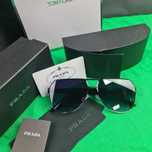 Okulary zestaw komplet meskie unisex Prada czarne S monogram Premium